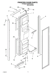 07 - Freezer Door Parts parts for Whirlpool Refrigerator GD5YHEXLS01 from AppliancePartsPros.com