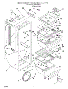 02 - Refrigerator Liner parts for Whirlpool Refrigerator 3KART730GW01 from AppliancePartsPros.com