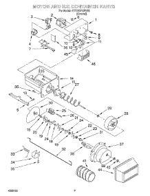 06 - Motor And Ice Container parts for Whirlpool Refrigerator 4YED22PQFN03 from AppliancePartsPros.com