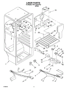 03 - Liner parts for Whirlpool Refrigerator 4VET18GKGW02 from AppliancePartsPros.com