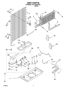 04 - Unit parts for Whirlpool Refrigerator 4VET18GKGW02 from AppliancePartsPros.com