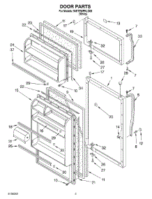 02 - Door parts for Whirlpool Refrigerator 5VET8WPKLQ00 from AppliancePartsPros.com