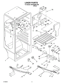03 - Liner parts for Whirlpool Refrigerator 5VET8WPKLQ00 from AppliancePartsPros.com