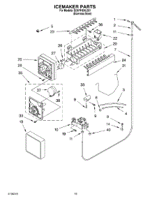 12 - Icemaker Parts parts for Whirlpool Refrigerator GD5YHEXLS01 from AppliancePartsPros.com