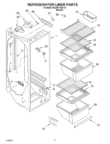 02 - Refrigerator Liner parts for Whirlpool Refrigerator 8ED0WTKXKT01 from AppliancePartsPros.com
