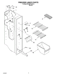 03 - Freezer Liner parts for Whirlpool Refrigerator 8ED0WTKXKT01 from AppliancePartsPros.com