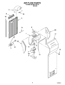 04 - Air Flow parts for Whirlpool Refrigerator 8ED0WTKXKT01 from AppliancePartsPros.com