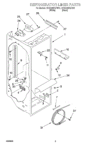 02 - Refrigerator Liner parts for Whirlpool Refrigerator 2VGD29DQFW01 from AppliancePartsPros.com