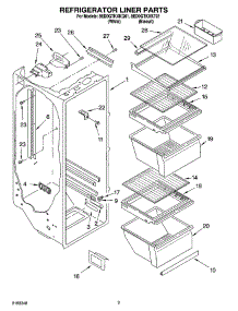 02 - Refrigerator Liner Parts parts for Whirlpool Refrigerator 8ED0GTKXKQ01 from AppliancePartsPros.com