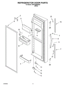 06 - Refrigerator Door Parts parts for Whirlpool Refrigerator BRS70ABANA02 from AppliancePartsPros.com