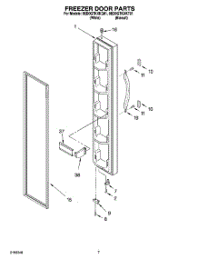 05 - Freezer Door Parts parts for Whirlpool Refrigerator 8ED0GTKXKQ01 from AppliancePartsPros.com