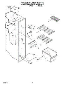 03 - Freezer Liner Parts parts for Whirlpool Refrigerator 8ED0GTKXKT01 from AppliancePartsPros.com