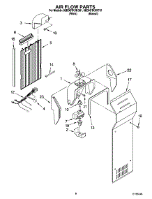 04 - Air Flow Parts parts for Whirlpool Refrigerator 8ED0GTKXKT01 from AppliancePartsPros.com