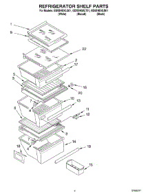 03 - Refrigerator Shelf Parts parts for Whirlpool Refrigerator GD5SHGXLT01 from AppliancePartsPros.com