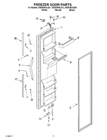 07 - Freezer Door Parts parts for Whirlpool Refrigerator GD5SHGXLT01 from AppliancePartsPros.com