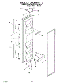 07 - Freezer Door parts for Whirlpool Refrigerator ED2NTQXKT04 from AppliancePartsPros.com