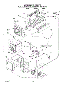 12 - Icemaker Parts parts for Whirlpool Refrigerator GD5SHGXLT01 from AppliancePartsPros.com