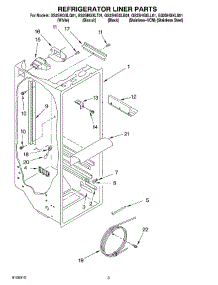 02 - Refrigerator Liner parts for Whirlpool Refrigerator GS2SHGXLL01 from AppliancePartsPros.com
