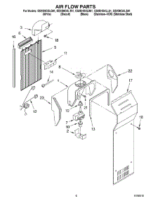 05 - Air Flow parts for Whirlpool Refrigerator GS2SHGXLL01 from AppliancePartsPros.com