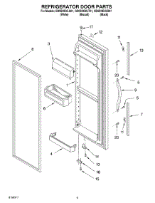 06 - Refrigerator Door Parts parts for Whirlpool Refrigerator GD5SHGXLQ01 from AppliancePartsPros.com