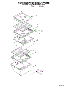 03 - Refrigerator Shelf Parts parts for Whirlpool Refrigerator ED5NTQXKQ02 from AppliancePartsPros.com