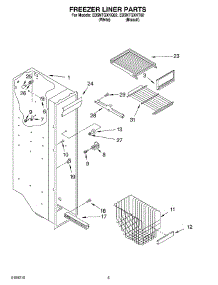 04 - Freezer Liner Parts parts for Whirlpool Refrigerator ED5NTQXKQ02 from AppliancePartsPros.com