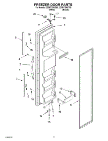 07 - Freezer Door Parts parts for Whirlpool Refrigerator ED5NTQXKQ02 from AppliancePartsPros.com