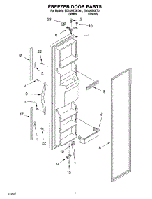 07 - Freezer Door Parts parts for Whirlpool Refrigerator ED5SHEXKT01 from AppliancePartsPros.com