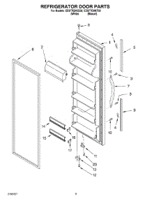 06 - Refrigerator Door Parts parts for Whirlpool Refrigerator ED5FTGXKQ02 from AppliancePartsPros.com