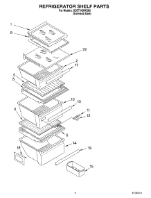 03 - Refrigerator Shelf parts for Whirlpool Refrigerator GD5THGXKS02 from AppliancePartsPros.com