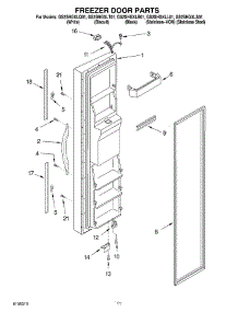 08 - Freezer Door parts for Whirlpool Refrigerator GS2SHGXLT01 from AppliancePartsPros.com