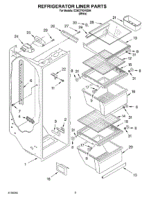 02 - Refrigerator Liner parts for Whirlpool Refrigerator ED0GTKXKQ04 from AppliancePartsPros.com