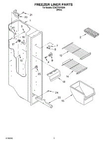03 - Freezer Liner parts for Whirlpool Refrigerator ED0GTKXKQ04 from AppliancePartsPros.com