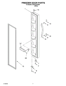 05 - Freezer Door parts for Whirlpool Refrigerator ED0GTKXKQ04 from AppliancePartsPros.com