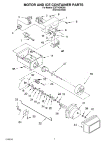 05 - Motor And Ice Container parts for Whirlpool Refrigerator GD5THGXKS02 from AppliancePartsPros.com