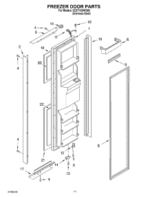 07 - Freezer Door parts for Whirlpool Refrigerator GD5THGXKS02 from AppliancePartsPros.com