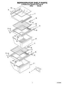 03 - Refrigerator Shelf parts for Whirlpool Refrigerator ED2GTQXKT04 from AppliancePartsPros.com
