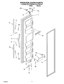 07 - Freezer Door parts for Whirlpool Refrigerator ED2GTQXKT04 from AppliancePartsPros.com