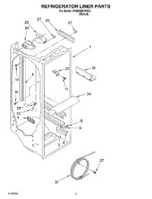 02 - Refrigerator Liner parts for Whirlpool Refrigerator 4YGD25DCHT02 from AppliancePartsPros.com
