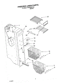 04 - Freezer Liner parts for Whirlpool Refrigerator 4YGD25DCHT02 from AppliancePartsPros.com