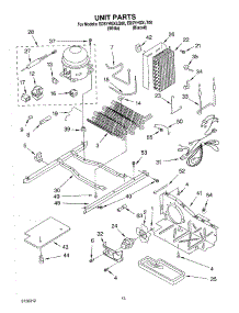 09 - Unit Parts parts for Whirlpool Refrigerator ED5YHGXLT00 from AppliancePartsPros.com