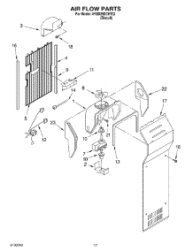 10 - Air Flow parts for Whirlpool Refrigerator 4YGD25DCHT02 from AppliancePartsPros.com