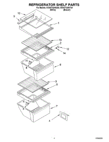03 - Refrigerator Shelf Parts parts for Whirlpool Refrigerator ED5GTQXKT02 from AppliancePartsPros.com