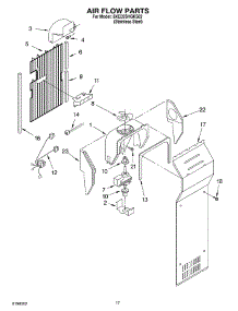 10 - Air Flow Parts parts for Whirlpool Refrigerator 3XED5SHGKS02 from AppliancePartsPros.com