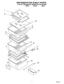 03 - Refrigerator Shelf parts for Whirlpool Refrigerator GD5LHGXLQ02 from AppliancePartsPros.com