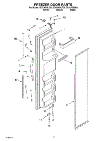 07 - Freezer Door parts for Whirlpool Refrigerator GD5LHGXLB02 from AppliancePartsPros.com