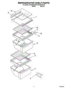 03 - Refrigerator Shelf Parts parts for Whirlpool Refrigerator ED5GTFXKQ02 from AppliancePartsPros.com