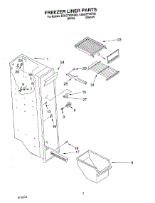04 - Freezer Liner Parts parts for Whirlpool Refrigerator ED5GTFXKT02 from AppliancePartsPros.com