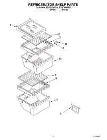 03 - Refrigerator Shelf Parts parts for Whirlpool Refrigerator ED5FTGXKT02 from AppliancePartsPros.com