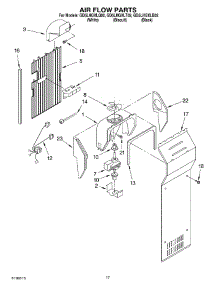 10 - Air Flow parts for Whirlpool Refrigerator GD5LHGXLT02 from AppliancePartsPros.com